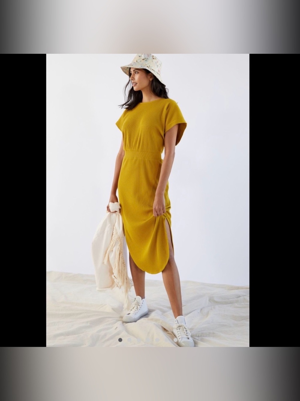 NWOT Anthropologie Daily Practice Ribbed Midi Dress